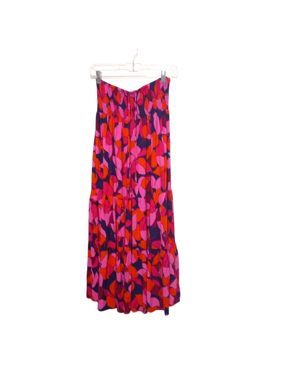 Abel the Label Pink & Red Abstract Dress - Size Small